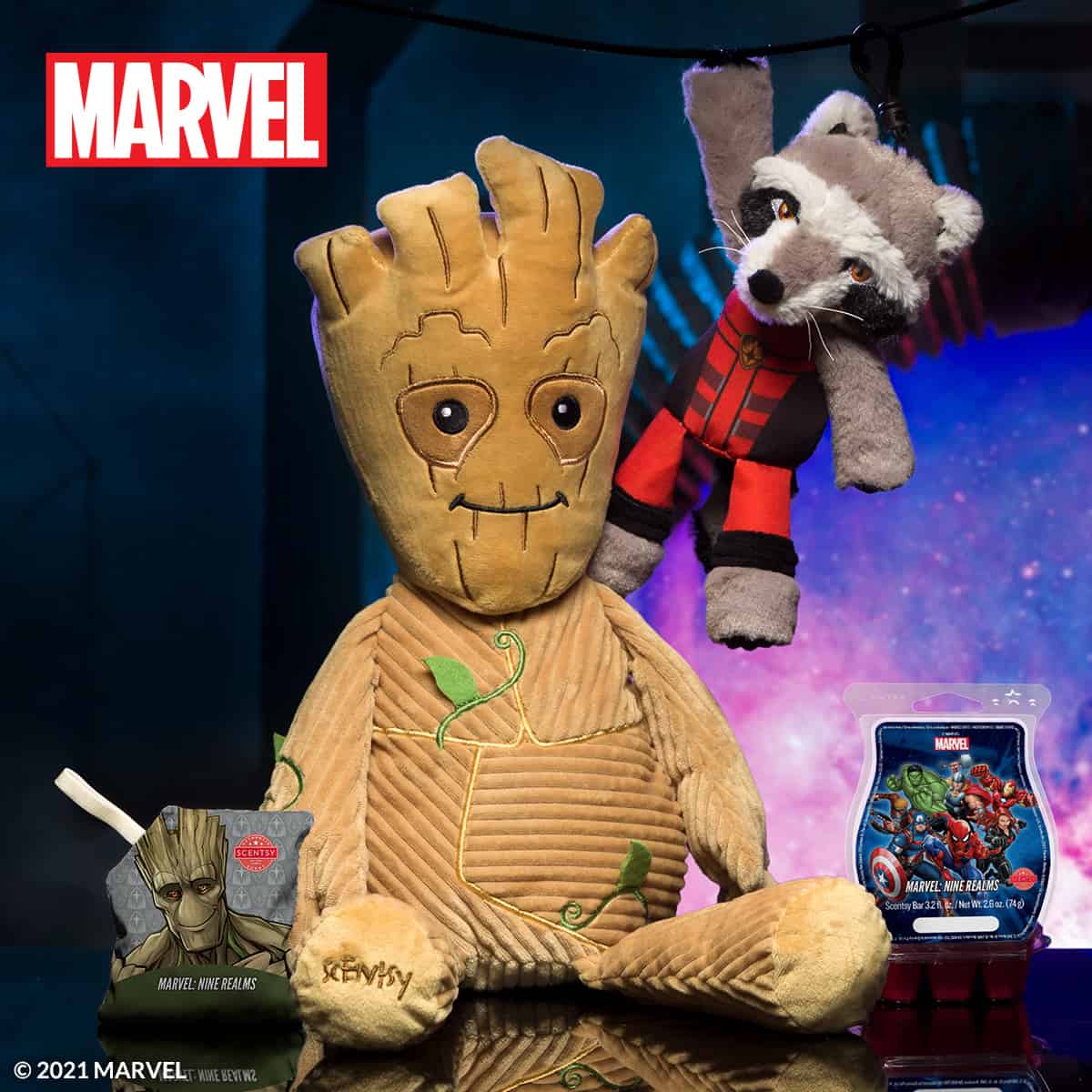 Groot Buddy and Rocket Buddy Clip