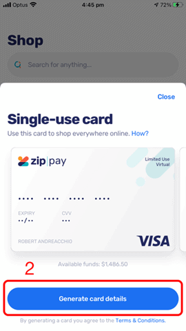 Zip Pay Scentsy step 2