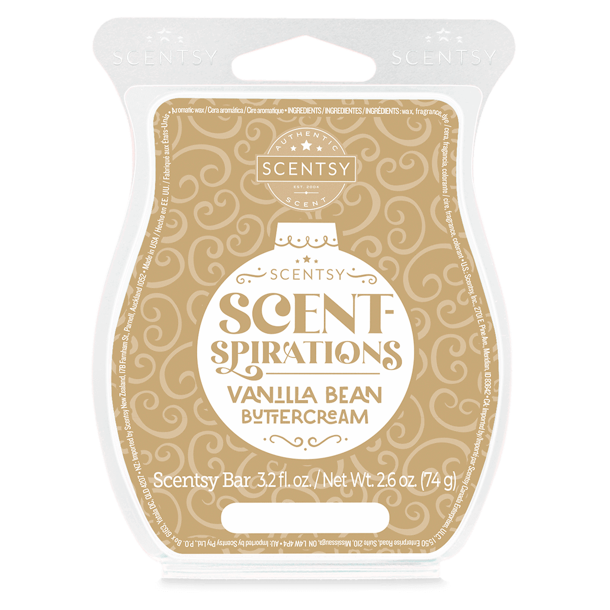 Vanilla Bean Buttercream Scentsy Bar