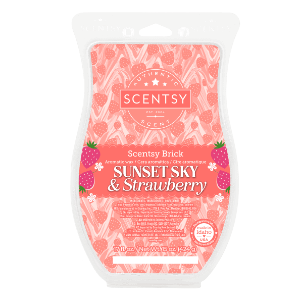 Sunset Sky & Strawberry Scentsy Brick