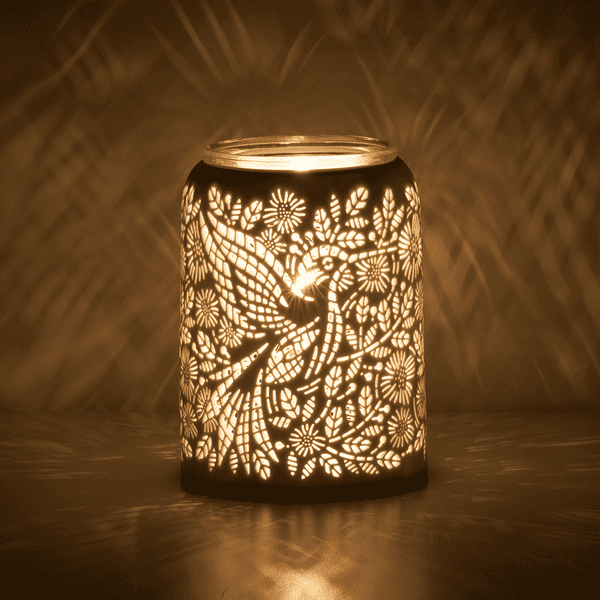Etched Hummingbird Scentsy Warmer - Dark Room