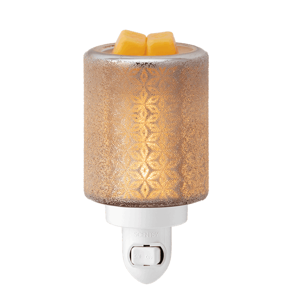 Fancy Filigree Mini Scentsy Warmer - Lit