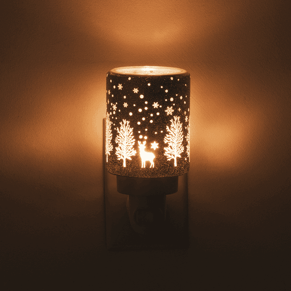 Snowy Glitter Grove Mini Scentsy Warmer - Dark Room