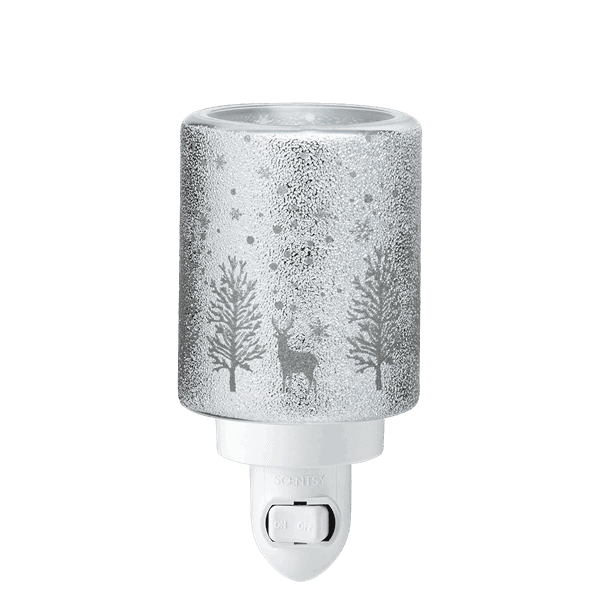 Snowy Glitter Grove Mini Scentsy Warmer - Unlit
