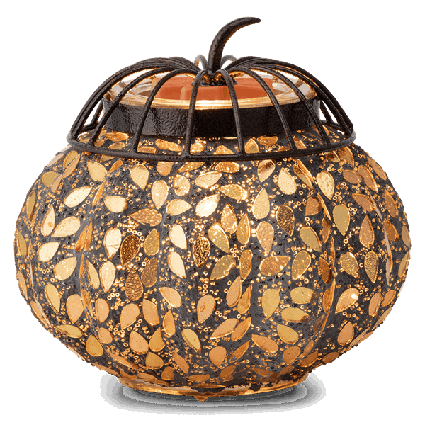 Golden Gourd Scentsy Warmer - Lit